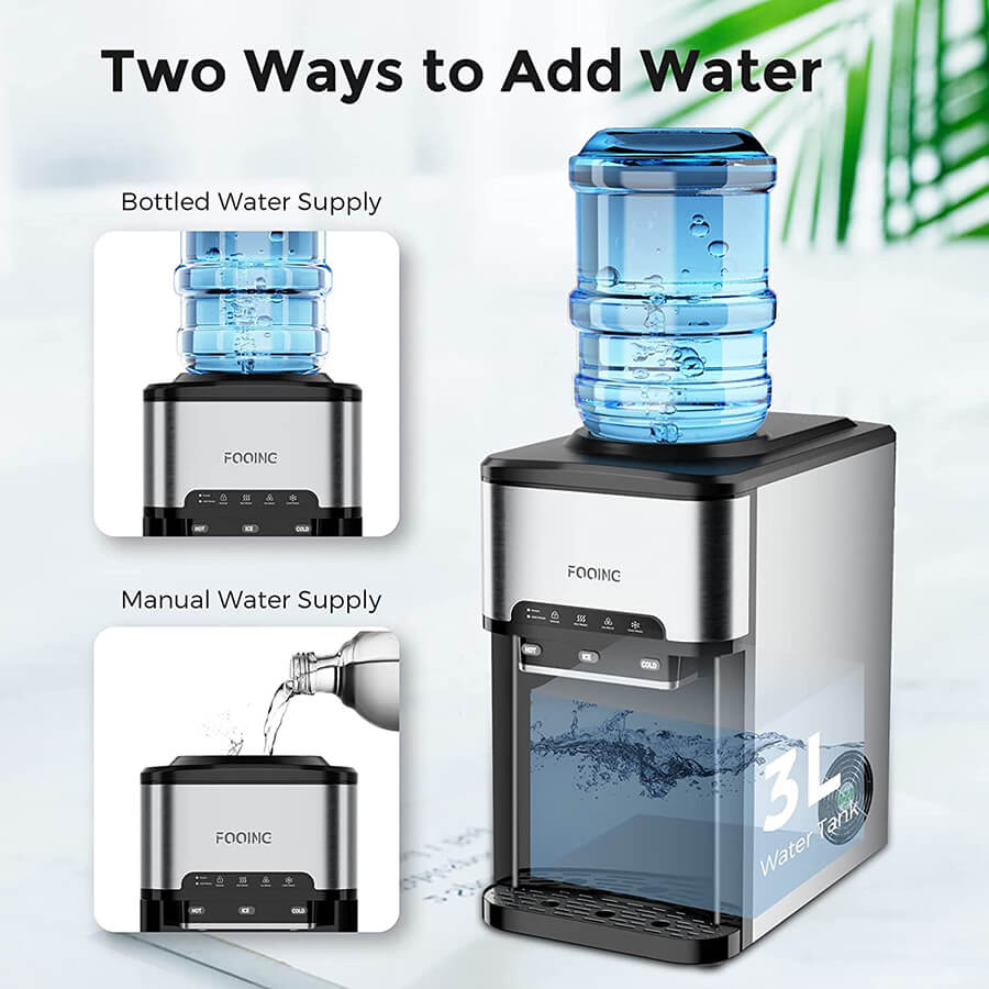 Bottled water dispenser with best sale ice maker